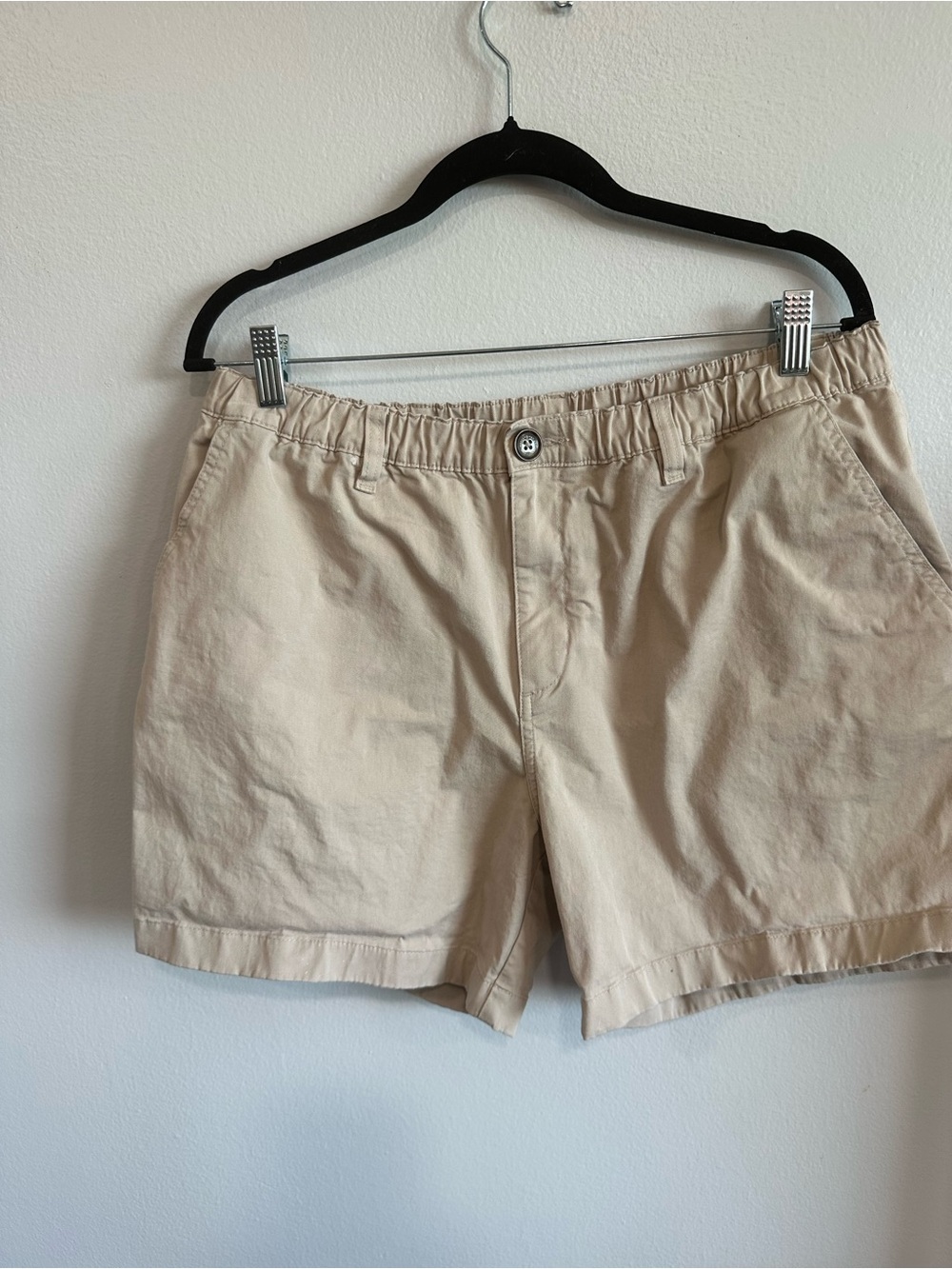 Chubbies Khaki Stretch Chino Shorts Men’s XL Elastic Waist Cotton Blend